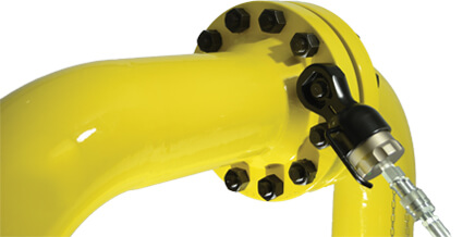 Double-acting on flange